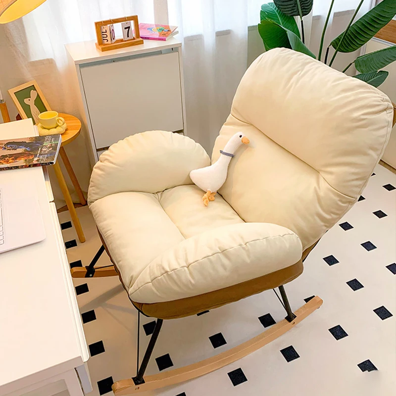 

Indoor Back Rest Recliner Floor Chair Armrests Nordic European Designer Chair Terrace White Sillones Puffs Luxury Furniture