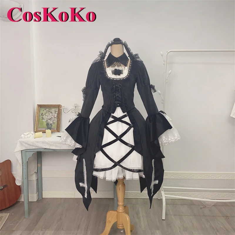 

CosKoKo [Customized] Mercury Lampe Cosplay Anime Rozen Maiden Costume Gorgrous Elegant Black Formal Dress Role Play Clothing