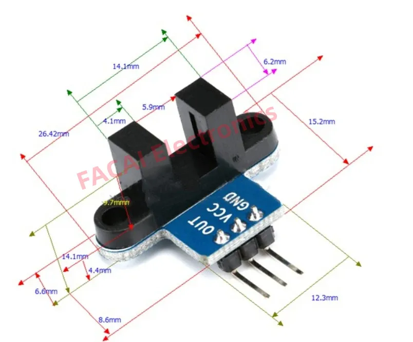 10 шт./20 шт. тест двигателя ИК инфракрасный щелевой оптический датчик измерения