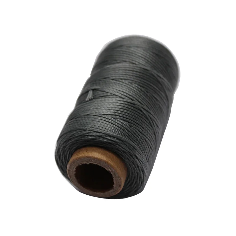

Серый плетеный вощеный шнур, плоский 0,8 мм, 50 м, разноцветный шнур для кожи, инструмент для рукоделия