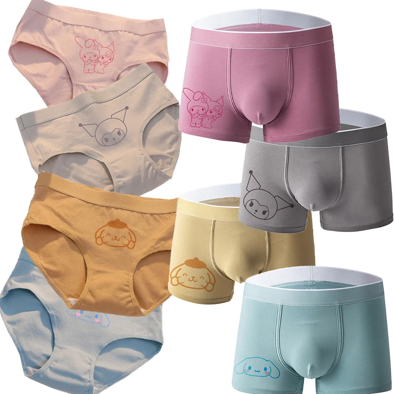 

Hello Kitty Anime Lovers Underwear Kawaii Men Boxer Pure Cotton Cloud Solid Color Cartoon Girls Underwear All Cotton Triangles