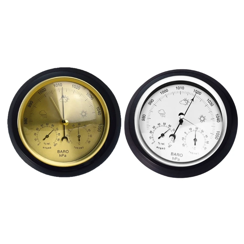 

K1KA Barometer Thermometer Hygrometer Barometer Weather Forecast Barometer used for Home Wall Fishing Boats Baby Room Office