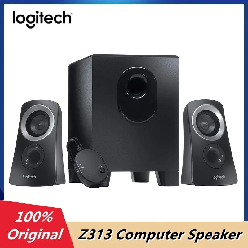 

Original Logitech Z313 Multimedia Computer Speaker System with Subwoofer 2.1 Channel Full Range Audio For MAC or PC