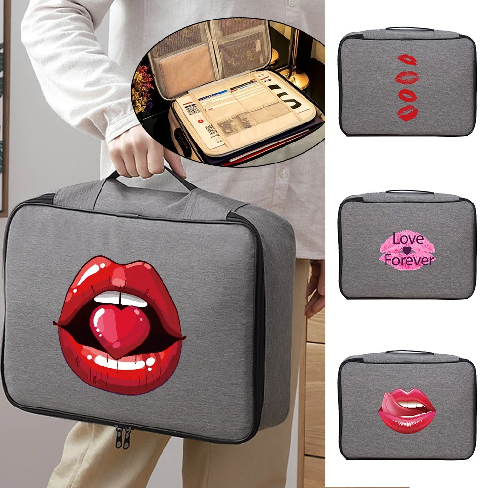 Document Organizer Folder Case Large Lockable Storage Briefcase Multi-layer File Lockbox Print Travel Home Passport Handbags Men