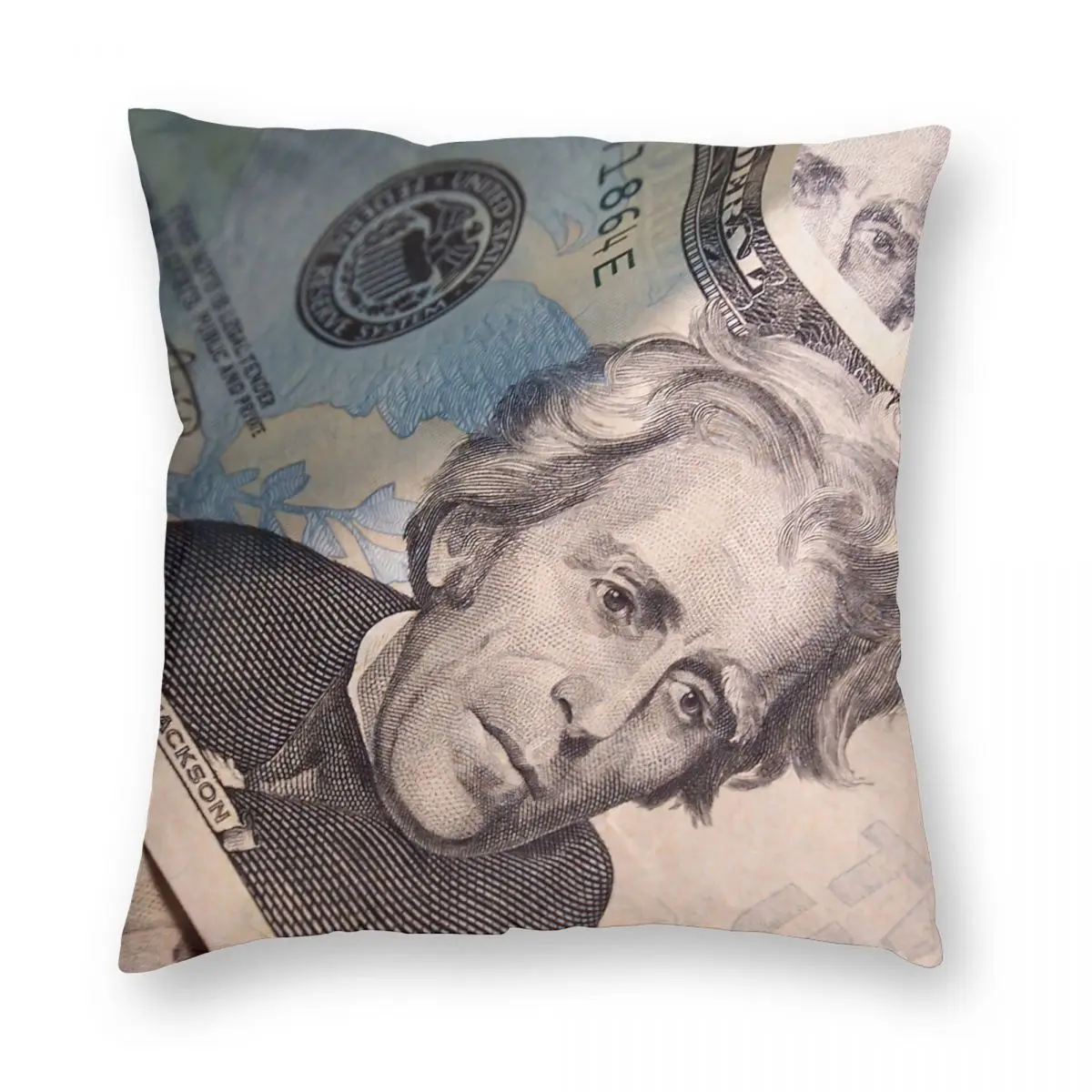 

Vintage Dollars Banknotes Pillowcase Printing Polyester Cushion Cover Gift Throw Pillow Case Cover Home Square 40*40cm