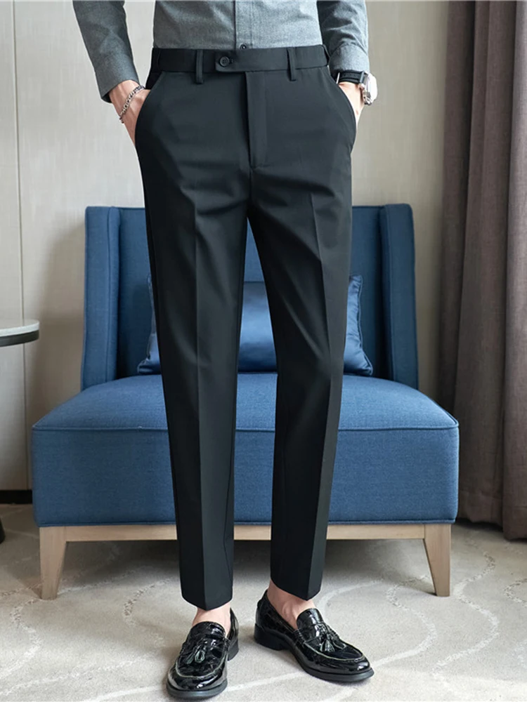 Невидимые выдвижные Костюмные брюки на талии мужские модные красивые
