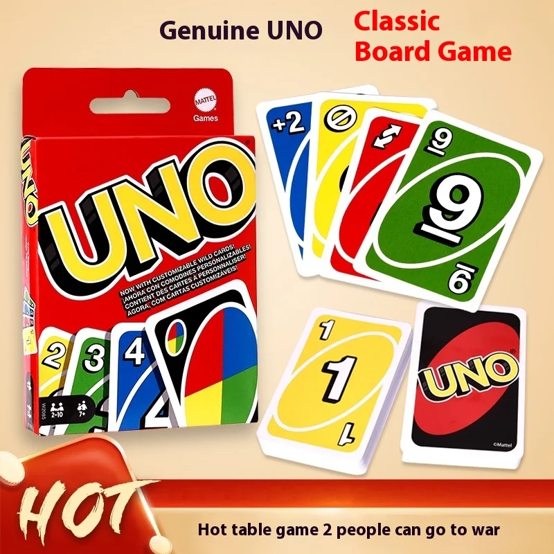 Подлинная карточная настольная игра Meitai UNO классическая многопользовательская