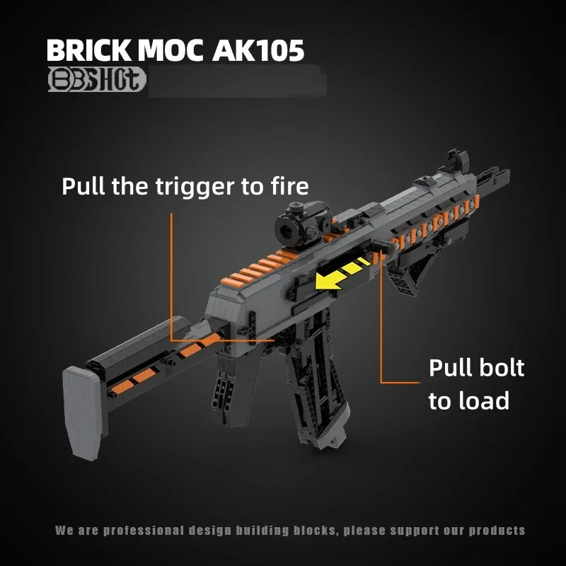 Moc AK105 Csgo Gun в сборе съемный блок игрушки военная серия гигантские кирпичи высокой