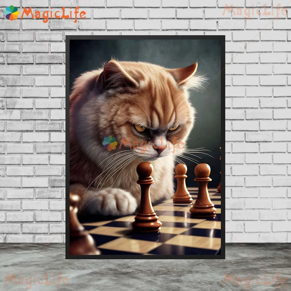 

Мультфильм кошки собаки животные детские настенные панно для гостиной плакат на скандинавскую тему настенная живопись на холсте домашний декор без рамы