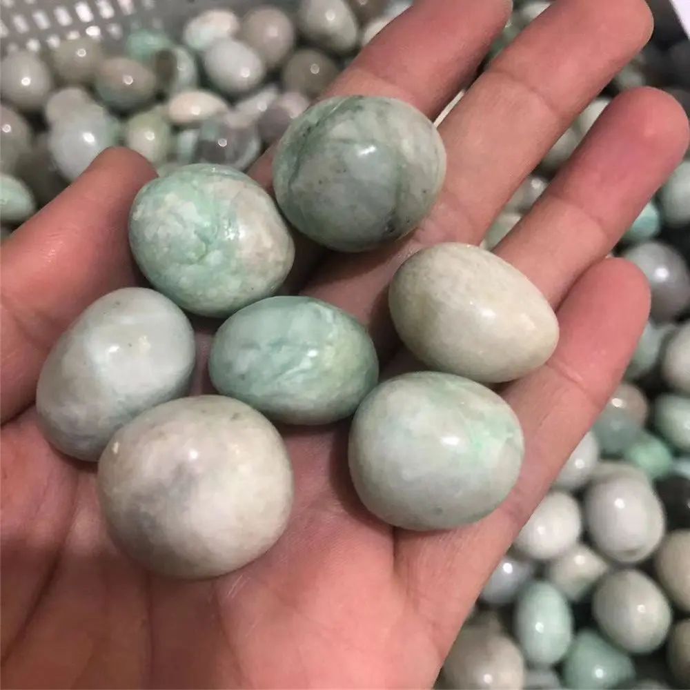 

1pc Random Natural Green Moonstone tumbled Stone Quartz Crystal Healing Energy Polished Gemstone Mineral Specimen Home Decor