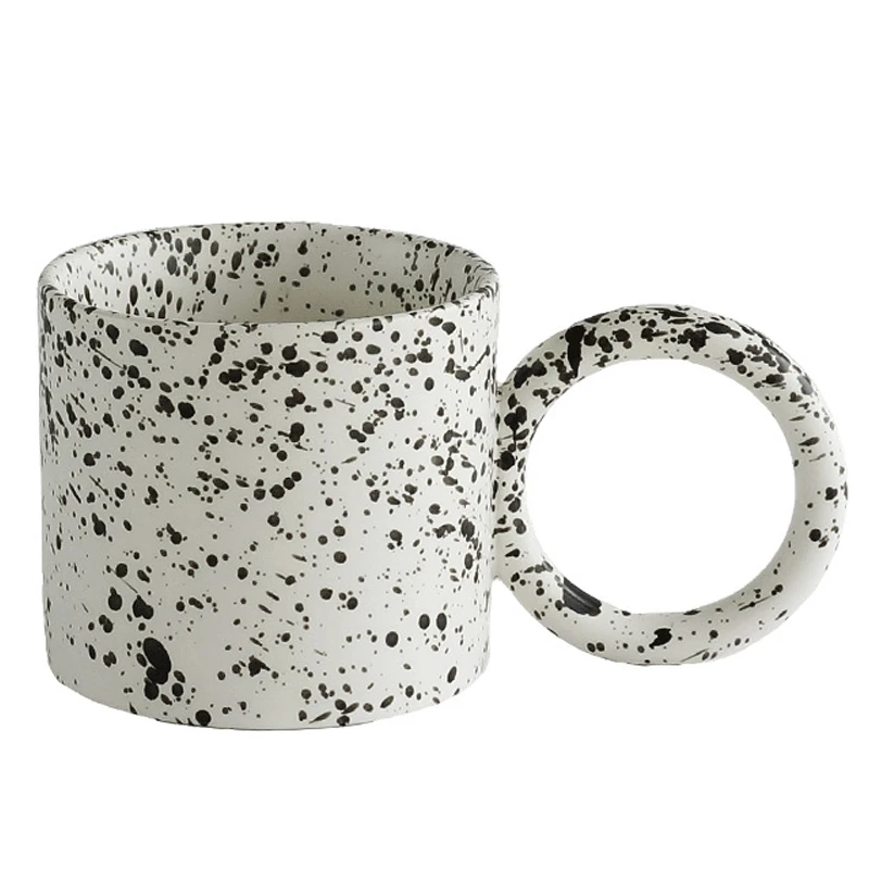 

Ceramic Mug Creative Design Nordic Mugs Ins Round Handgrip Cups Coffee Mug Milk Tea Cups Drinkware