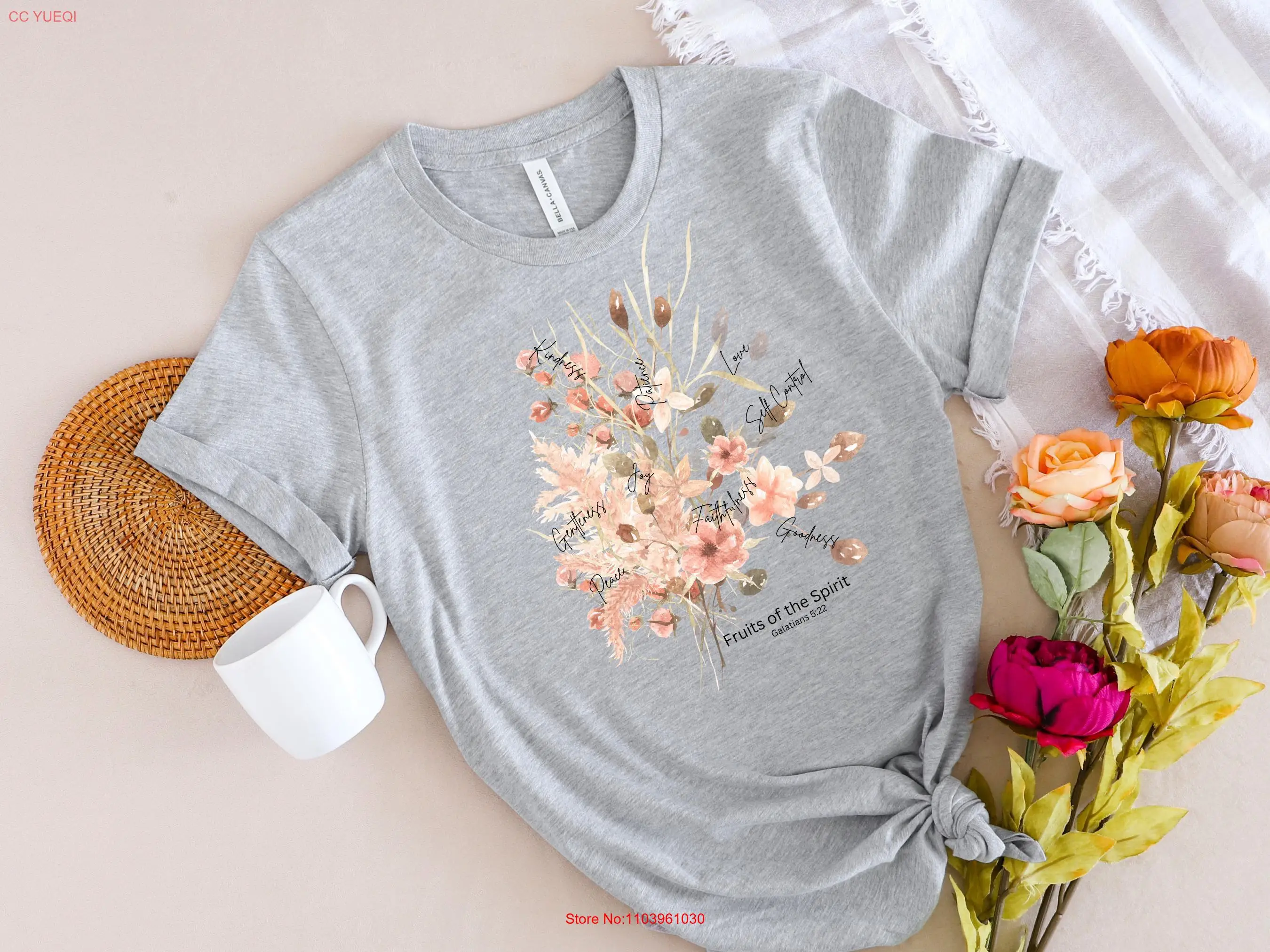 Женская футболка Fruits of the Spirit Faith одежда для христианской церкви цветочный