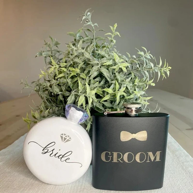 

Bride groom to be Mr Mrs Flask Bachelor Bachelorette hen Party bridal shower Wedding Engagement Honeymoon travel decoration gift