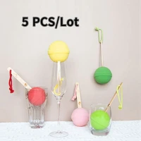 5pclot sponge cup brush nylon bottle fish tank cleaner brushes wooden straight handle universal powerful decontamination gadget
