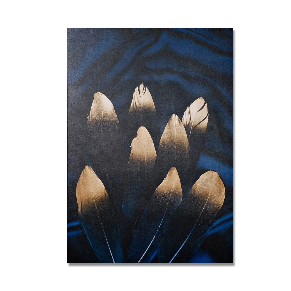 

Custom 100x140cm Golden Leaf Canvas Painting