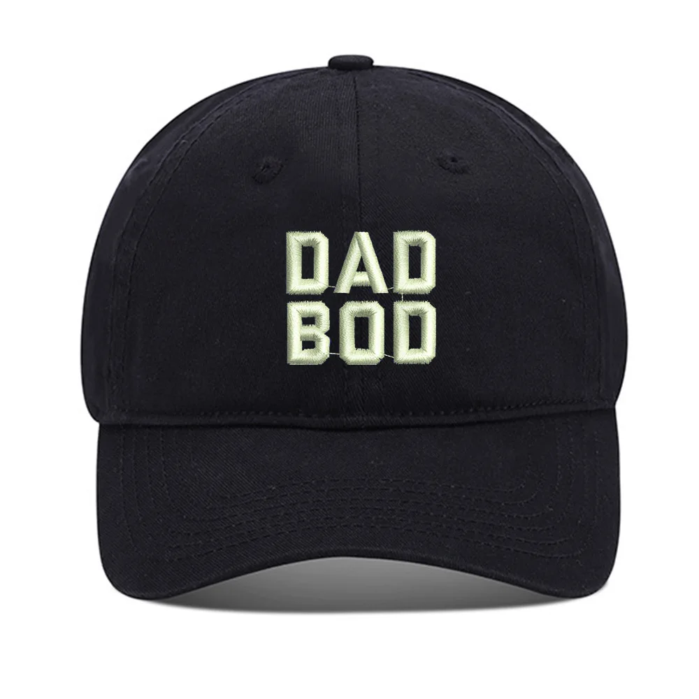 

Lyprerazy Baseball Caps Dad BOD Father's Day Unisex Embroidery Baseball Cap Washed Cotton Embroidered Adjustable Cap