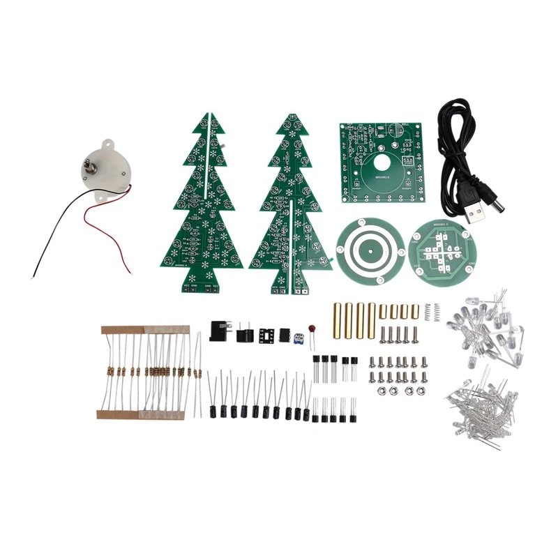 

Rotating Colorful Music Christmas Tree LED Running Light + Breathing Light DIY Production Parts