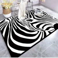 chayulu nordic rug living room 3d zebra print carpet ultra soft flannel plastic dot non slip floor mat bedroom area floor mat