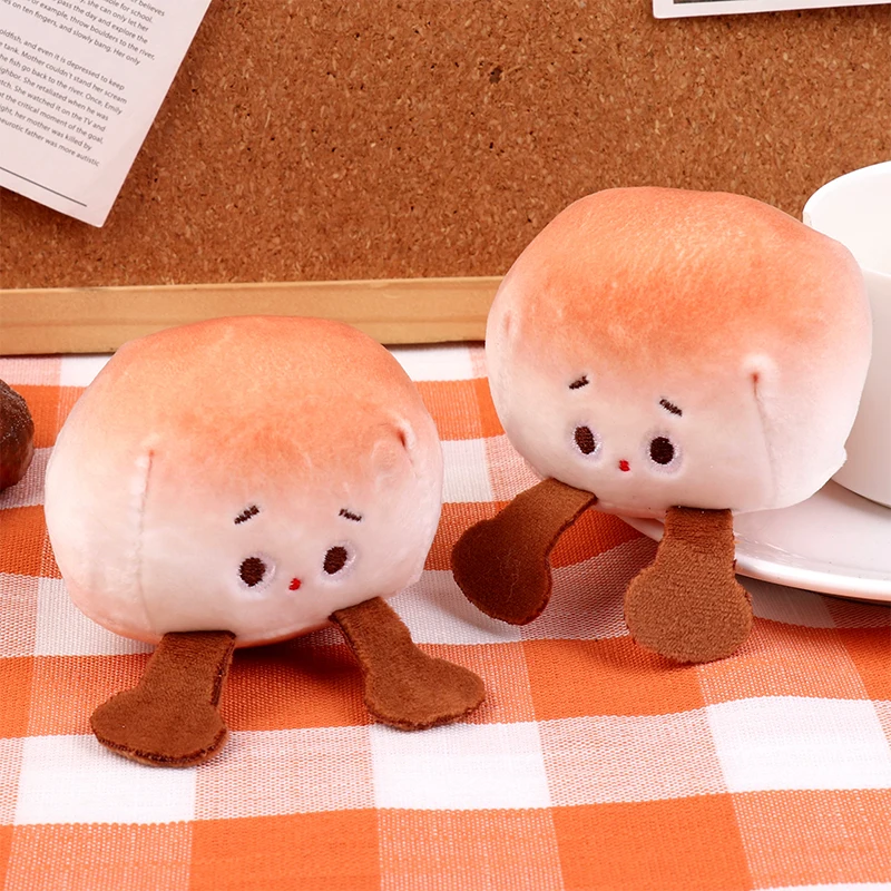 Мультяшный хлеб на пару плюшевая игрушка брелок милый Манту мягкая кукла кулон