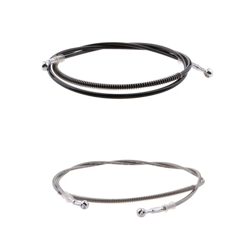 

Silver/Black Brake Clutch Throttle Cable Brake Oil Hose High Quality Stainless Steel Wire Fuel 180cm