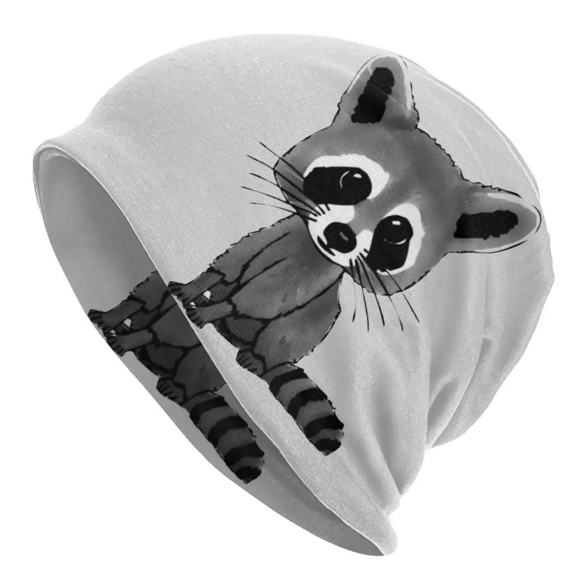 

Adult Men's Knit Hat Bonnet Hats hip hop Little Raccoon Buddy Classic caps Unisex Skullies Beanies Caps Funny