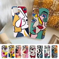 picasso abstract art phone case for iphone 11 12 13 mini pro max 8 7 6 6s plus x 5 se 2020 xr xs case shell