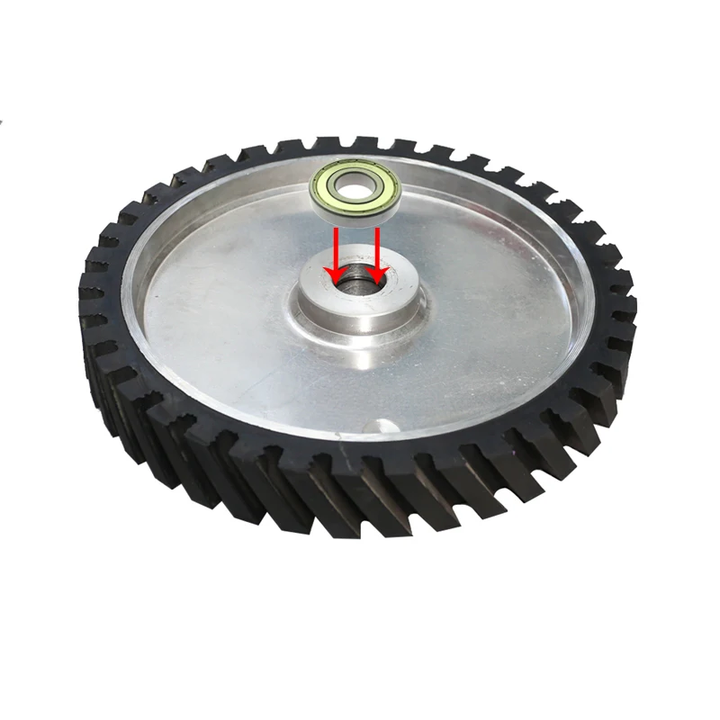 350*50mm Rubber Contact Wheel Belt Grinder Replacement Part Dynamically Balanced images - 6