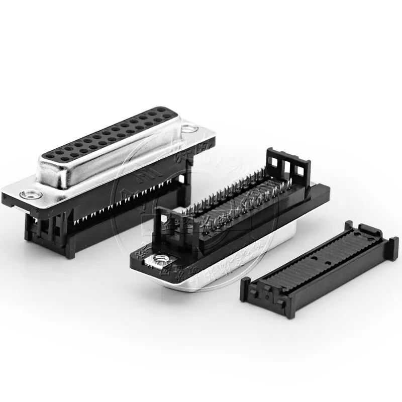 Женский/мужской/женский разъем для кабеля с 25 отверстиями