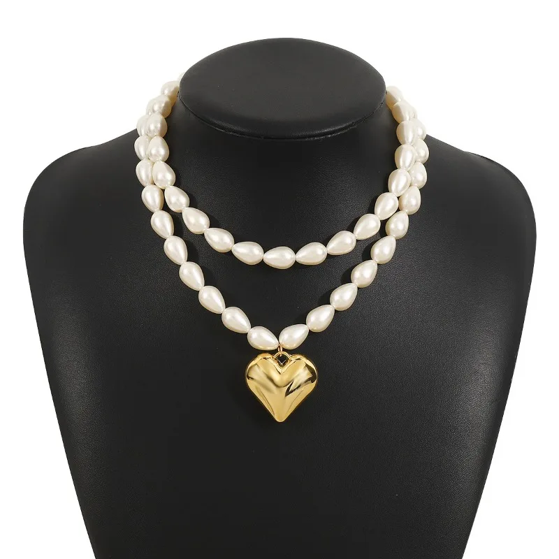 Ожерелья с жемчугом Draweye для женщин винтажные двухслойные модные ювелирные