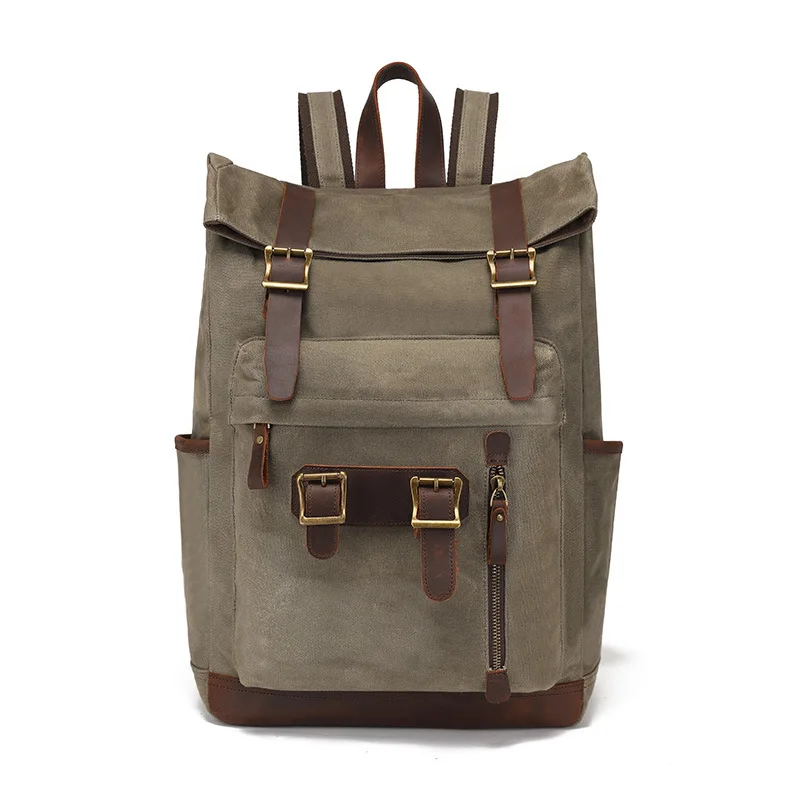SmartOrganizer 2023 NEW CANVAS Backpack for men and women Outdoor sports travel bags Waxed canvas waterproof travel computer bag