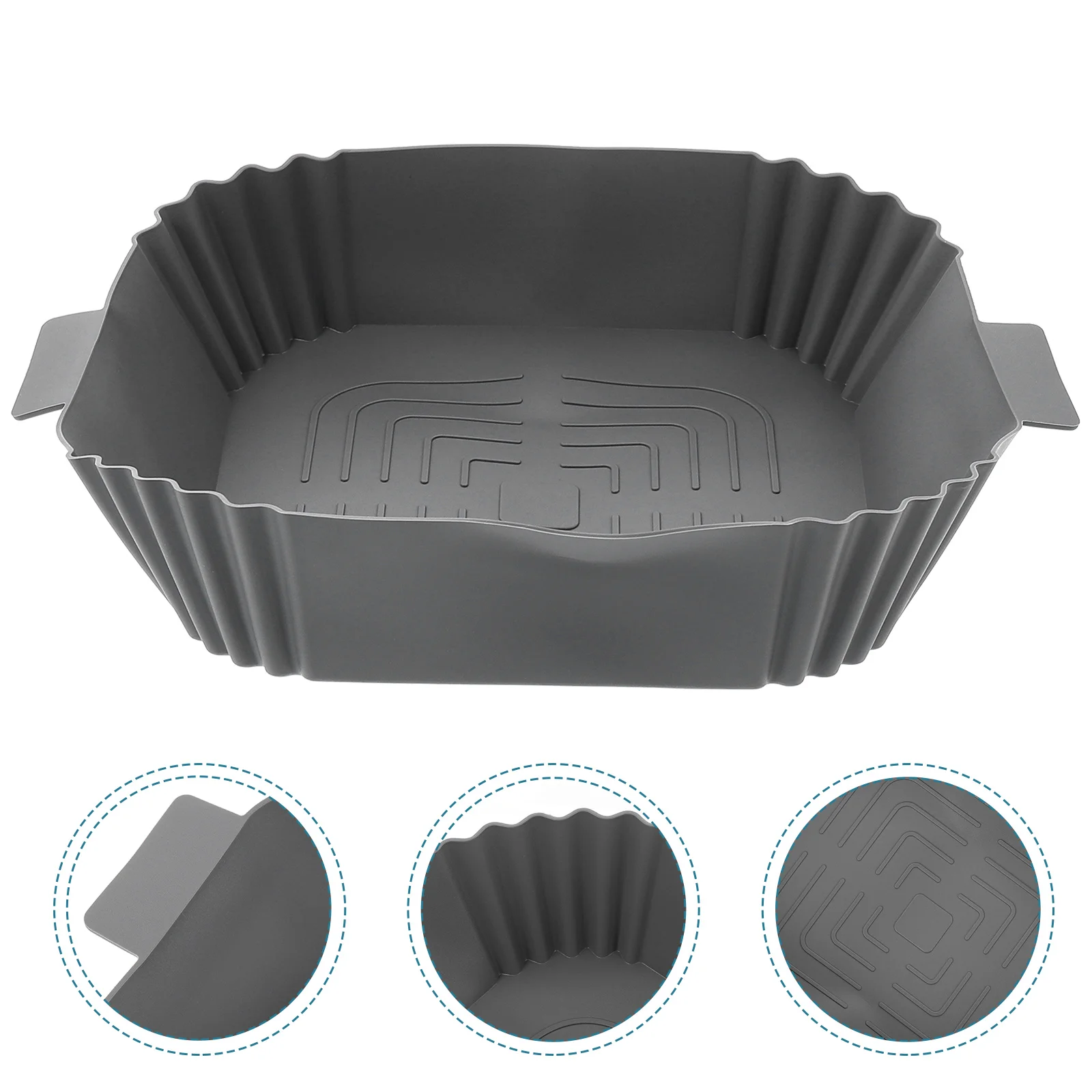 

Air Fryer Silicone Basket Pan Pot Reusable Liner Baking Bowl Replacement Liners Cooking Oven Mat Tray Pad Fryers Crisper Pizza