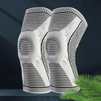 sports knee brace reduce damage comfortable breathable compression knee support brace knitted spring leg pads for training