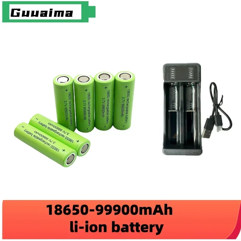 Аккумулятор большой емкости 99900 мАч 3 7 В + зарядное устройство