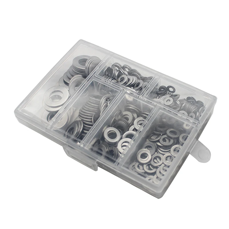 

660 Pieces Of 304 Stainless Steel Washers Flat Washer Assortment Set Kit 6 Sizes