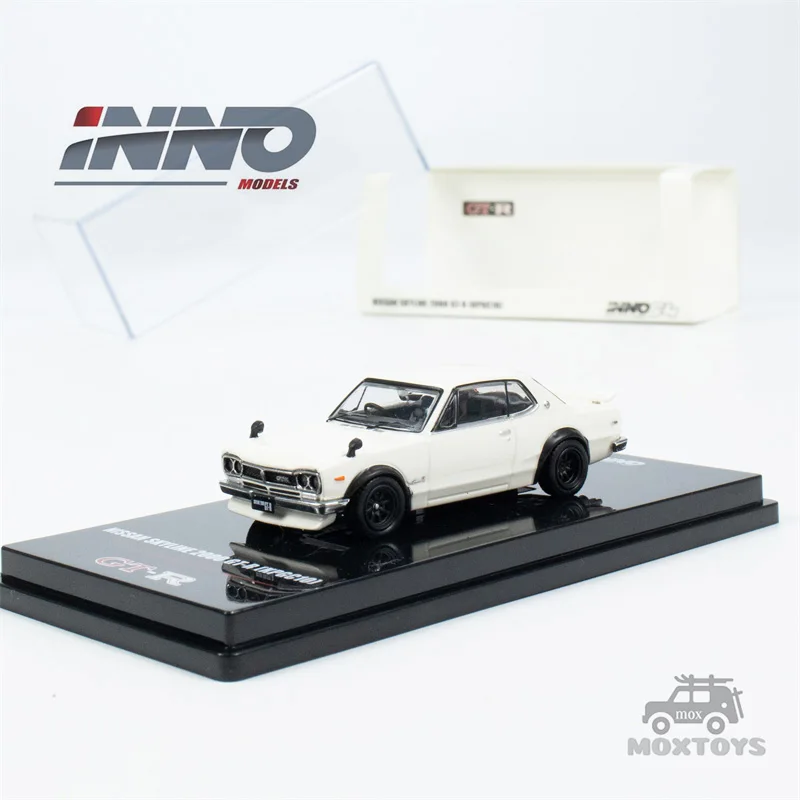 INNO 1:64 NISSAN SKYLINE 2000 GT-R (KPGC10) белый литая модель автомобиля