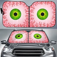 bloodshot green gold eyes uv protection foldable zombie printing windshield sun shade for car durable windshield sun shade cover