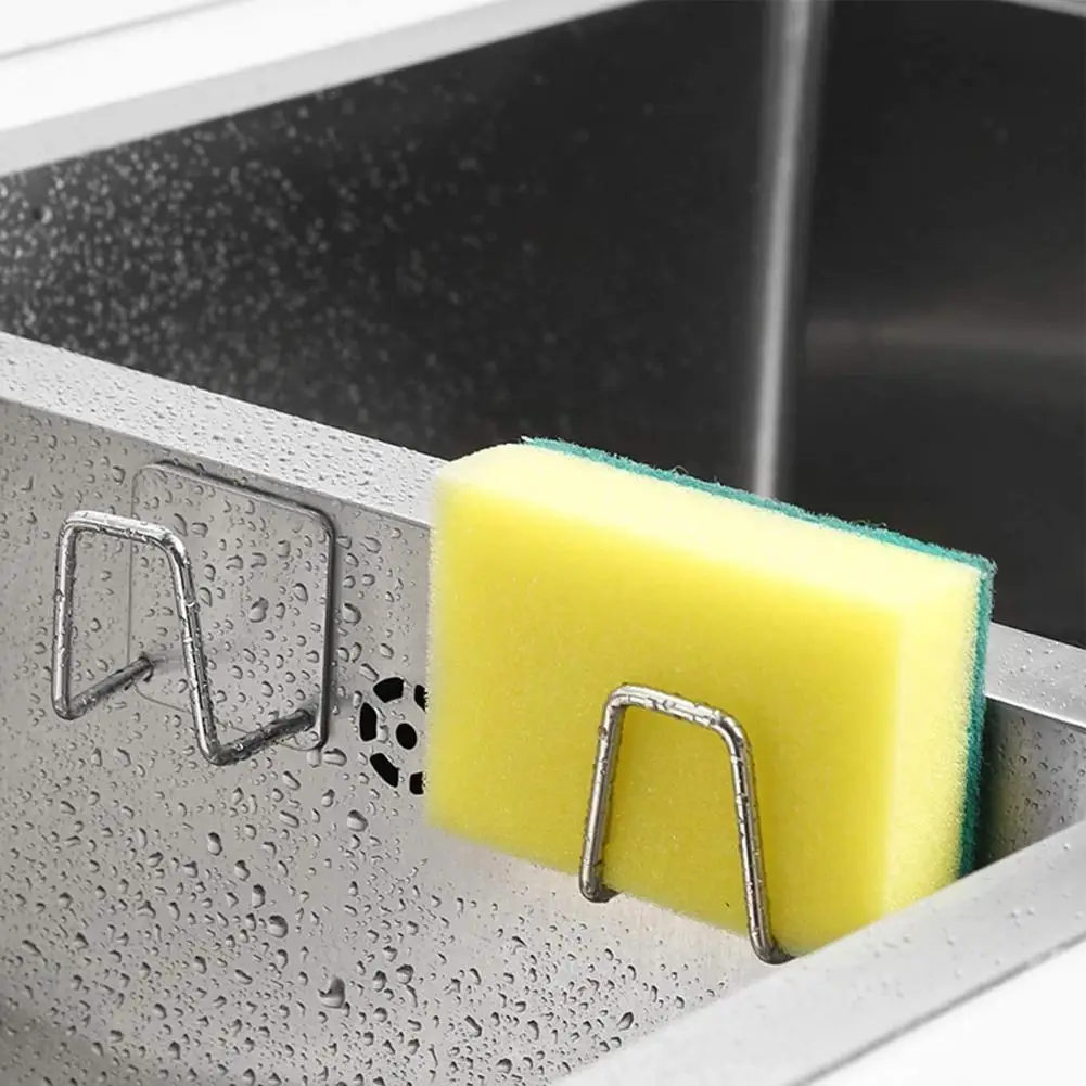 

2Pcs Thickened Eco-friendly Anti-skid Self Draining Sink Sponge Rack Sink Sponge Rack Kitchen Accessories