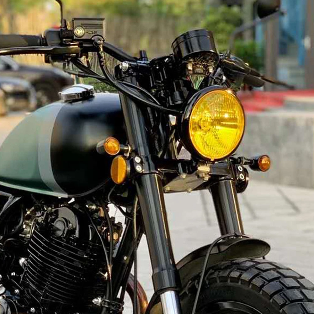 Винтажная металлическая мотоциклетная фара 5 дюймов с держателем и