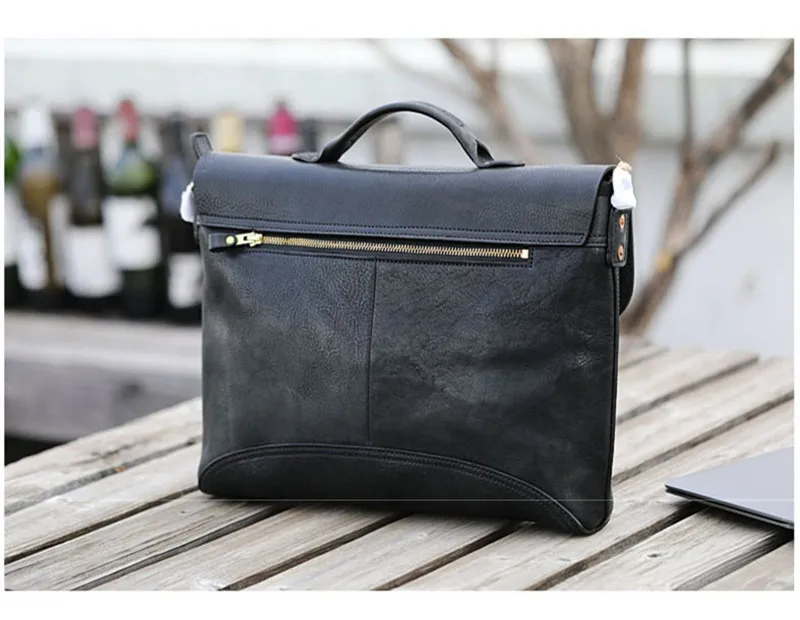 PNDME Vintage Fashion Luxury Designer Natural genuine Leather Men briefcase Outdoor Work Lawyer Office notebook computer bag
