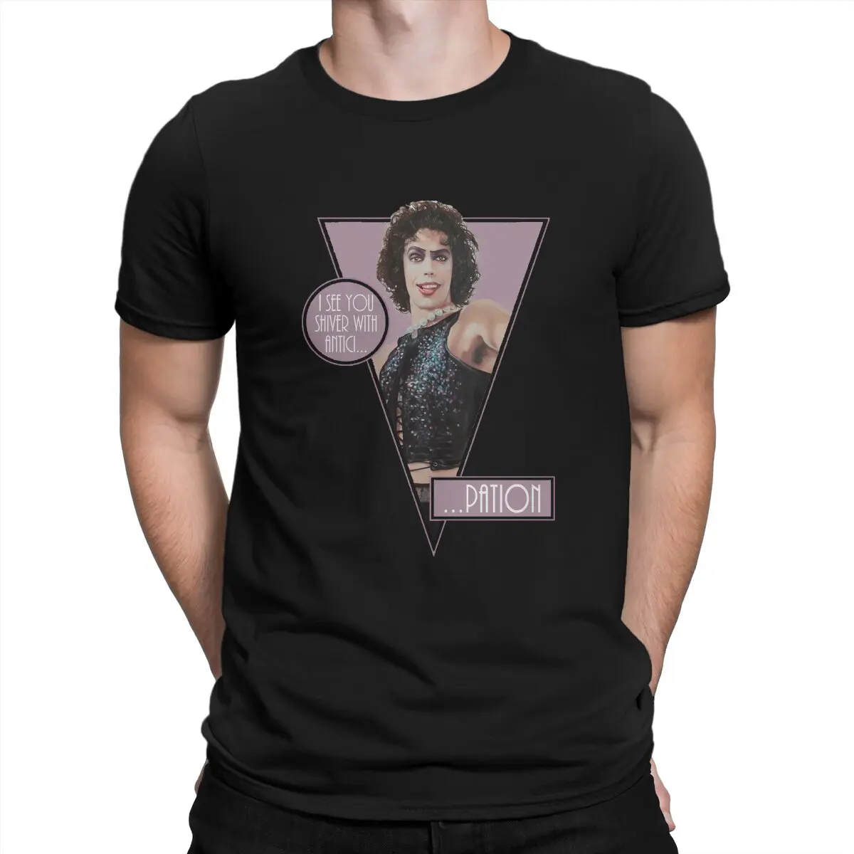 

Men's T-Shirts Shiver With Antici Vintage Pure Cotton Tees Short Sleeve The Rocky Horror Picture Show T Shirt Round Neck