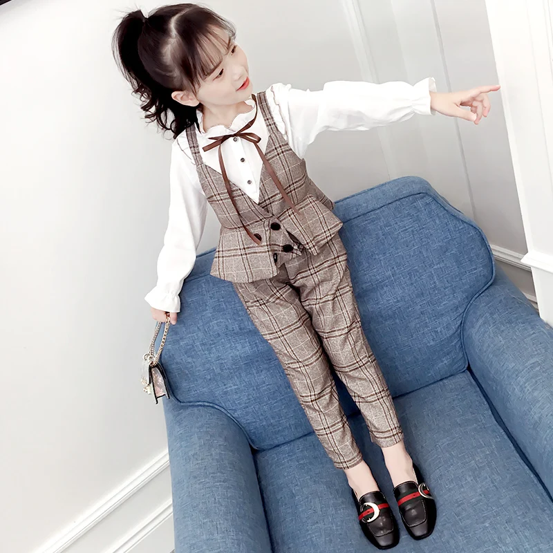 

Комплекты одежды для девочек, детская одежда из 3 предметов, спортивные костюмы, одежда для маленьких девочек, осенне-зимний костюм, школьная форма для девочек-подростков