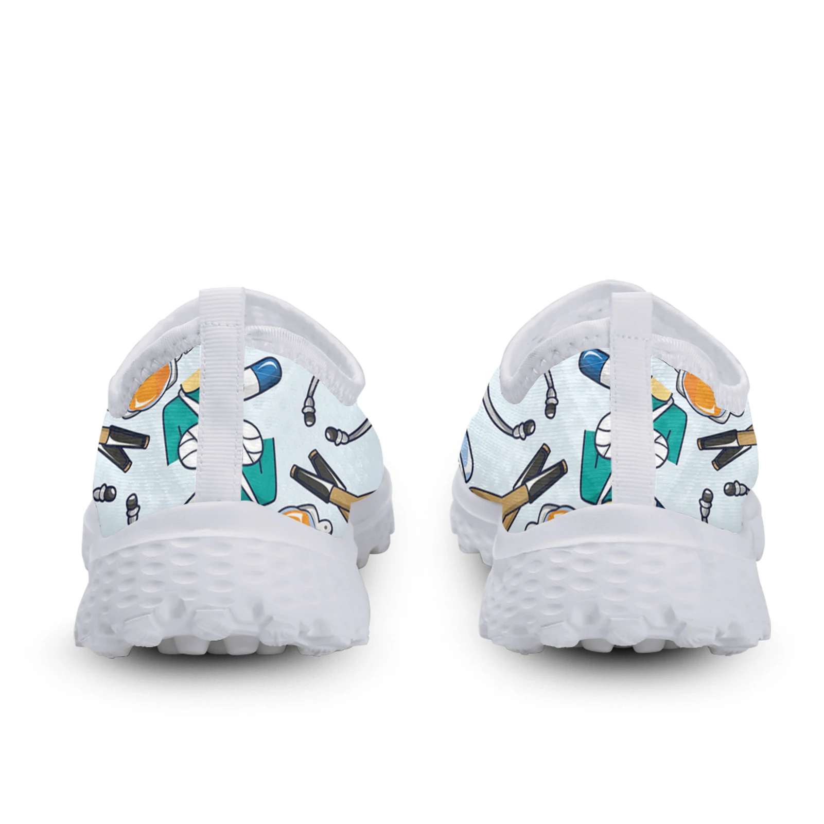 Medical Paramedic EMT EMS Print Doctor Nurse Lightweight Breathable Flat Summer Indoor Soft Shoes Hospital Work Walking Footwear