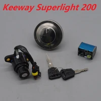 motorcycle ignition key switch fuel tank lock for benelli qjiang keeway superlight 200 202 qj200 2h vintage chopper accessories
