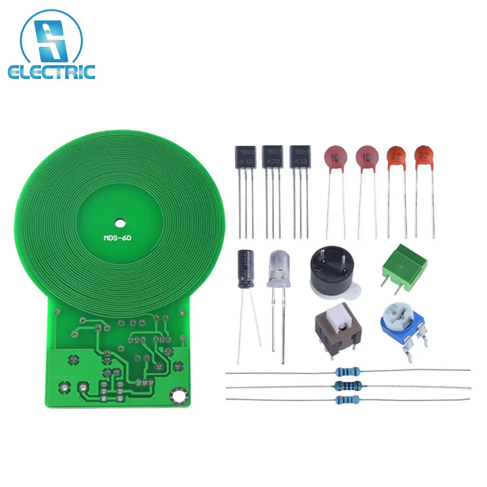 

DIY Electronic Part Metal Detector Soldering Kit Non-contact Sensor PCB Board Module High Accuracy Safety Inspection