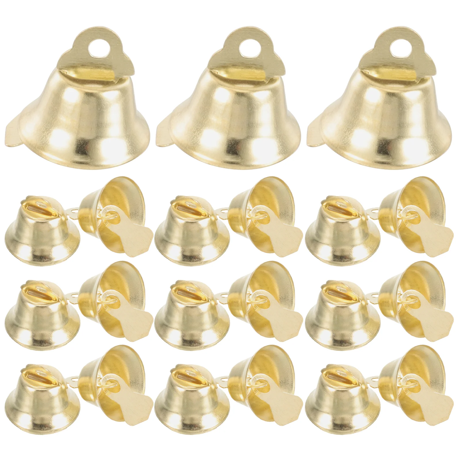 

100Pcs 14mm Christmas Bells Craft Bells Bulk Metal Xmas Tree Bells Charms Pendant DIY Bells for Wreath Keychain Holiday Home