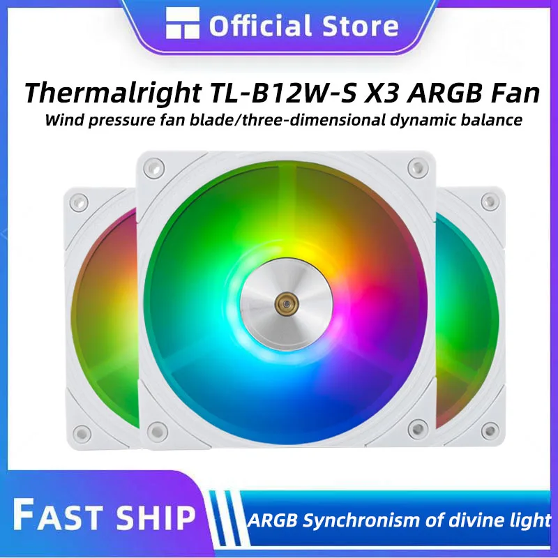 

Thermalright присоединения X3, комплект ARGB, белый вентилятор шасси 12 см