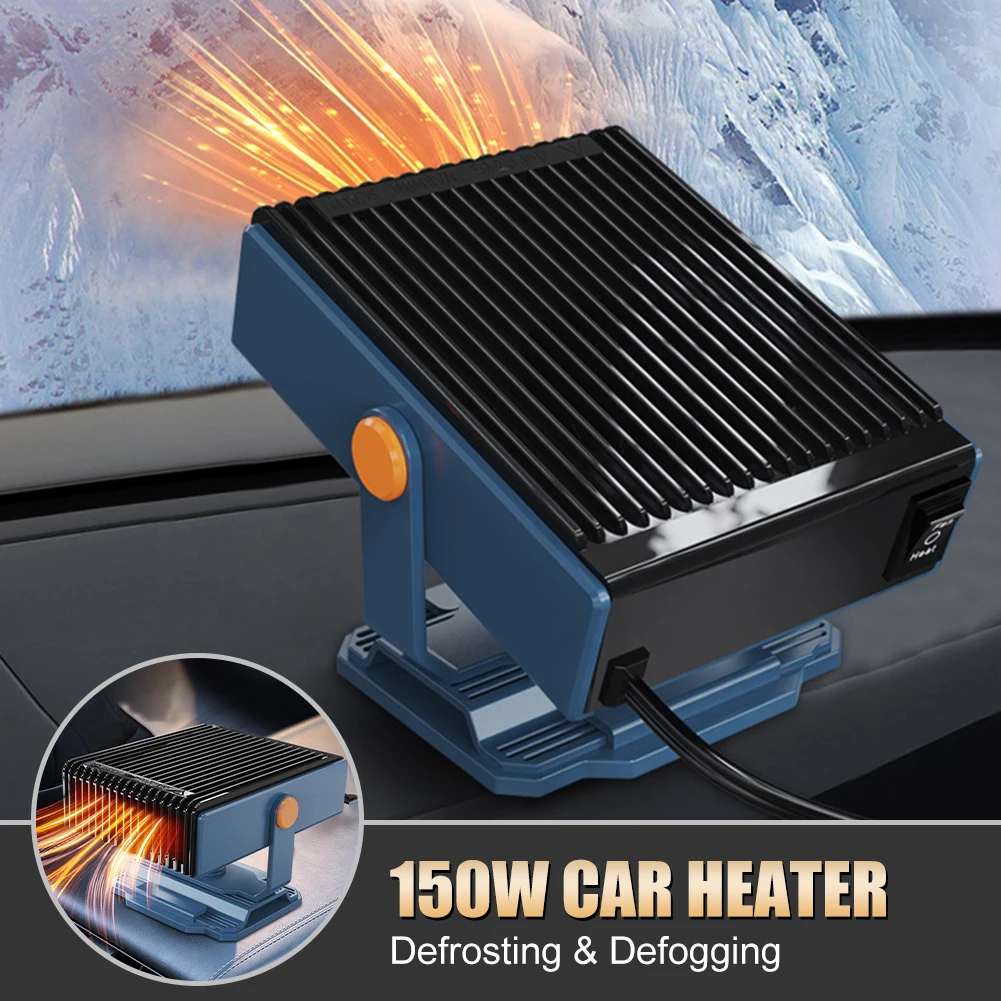 

New 150W Car Heater Electric Cooling Heating Fan Portable Electric Dryer Windshield Defogging Demister Defroster Car Accessories