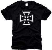 iron cross badge printed t shirt summer cotton short sleeve o neck mens t shirt new s 3xl