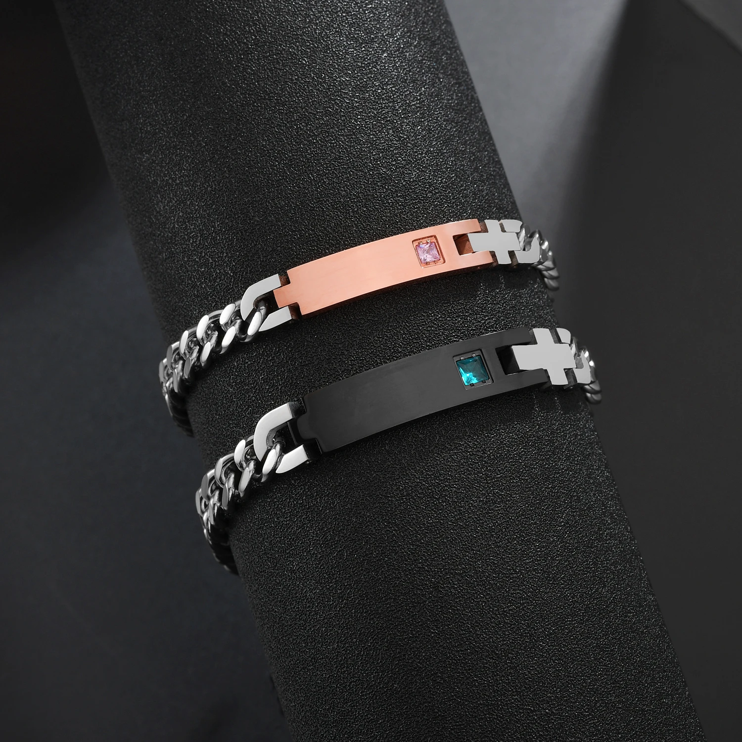 Браслеты женские и мужские позолоченные из нержавеющей стали в стиле панк