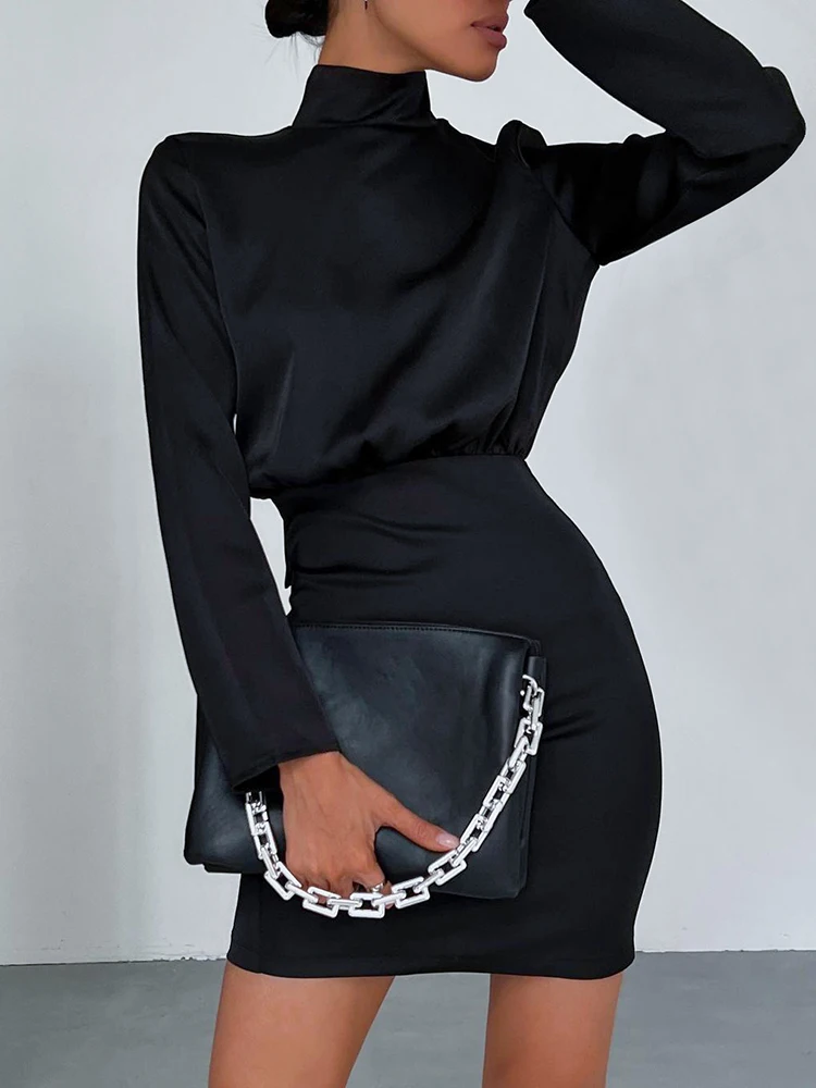 

Mnealways18 пикантное женское облегающее платье на шнуровке с открытой спиной мини-платье с бантом и высокой талией весеннее вечернее вечерние н...